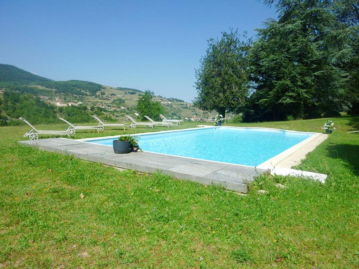 Manoir Majestueux A Satillieu Avec Piscine Privee Exteriör bild